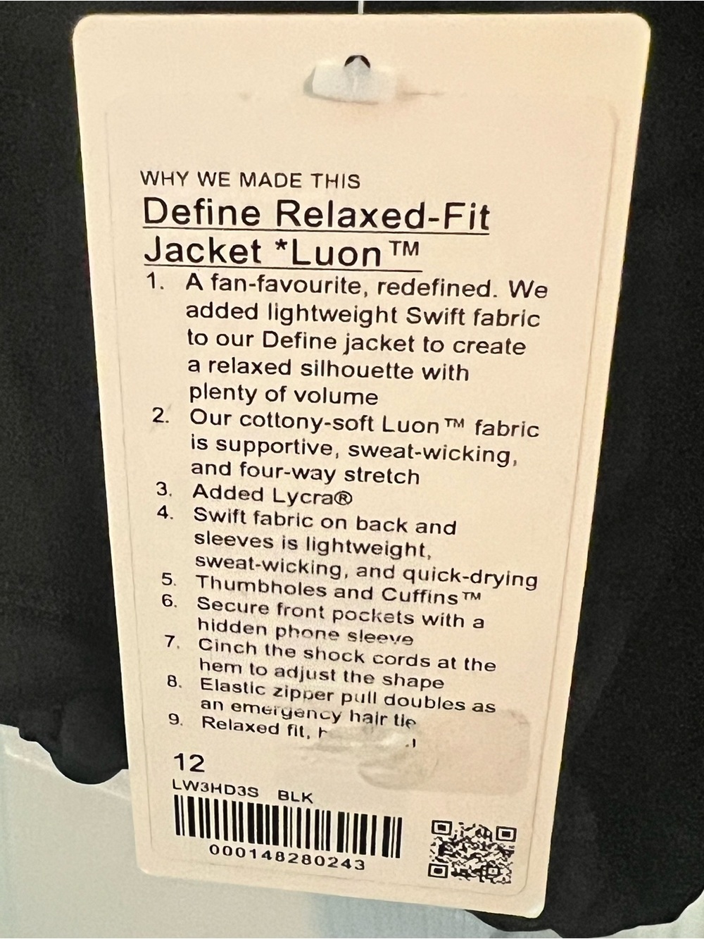 Lululemon Define Relaxed Fit Luon Jacket size 12 - Picture 4 of 4
